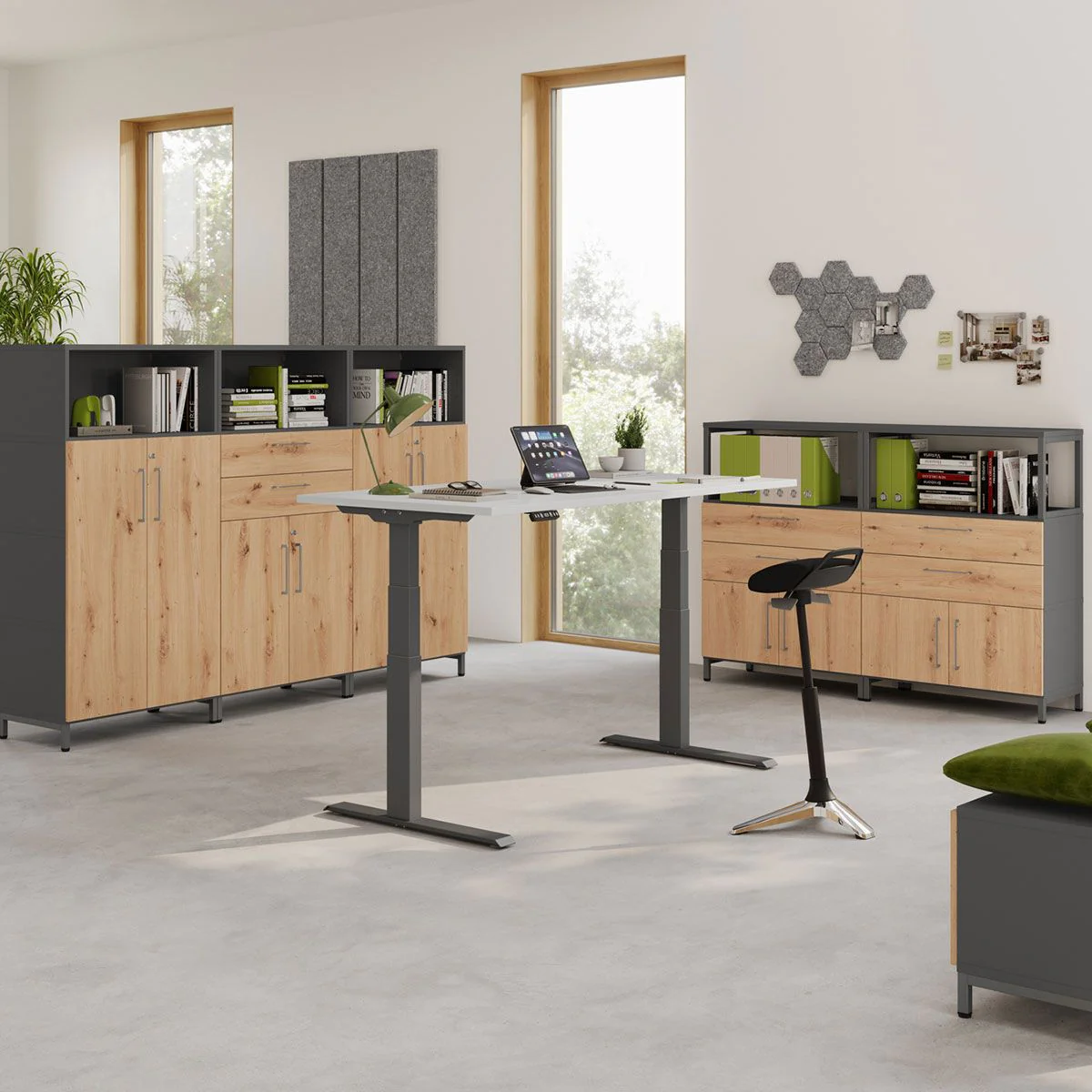 Kombischrank Flex Wall 4 OH - Sockel von Hammerbacher - Produktbild 5 von 11