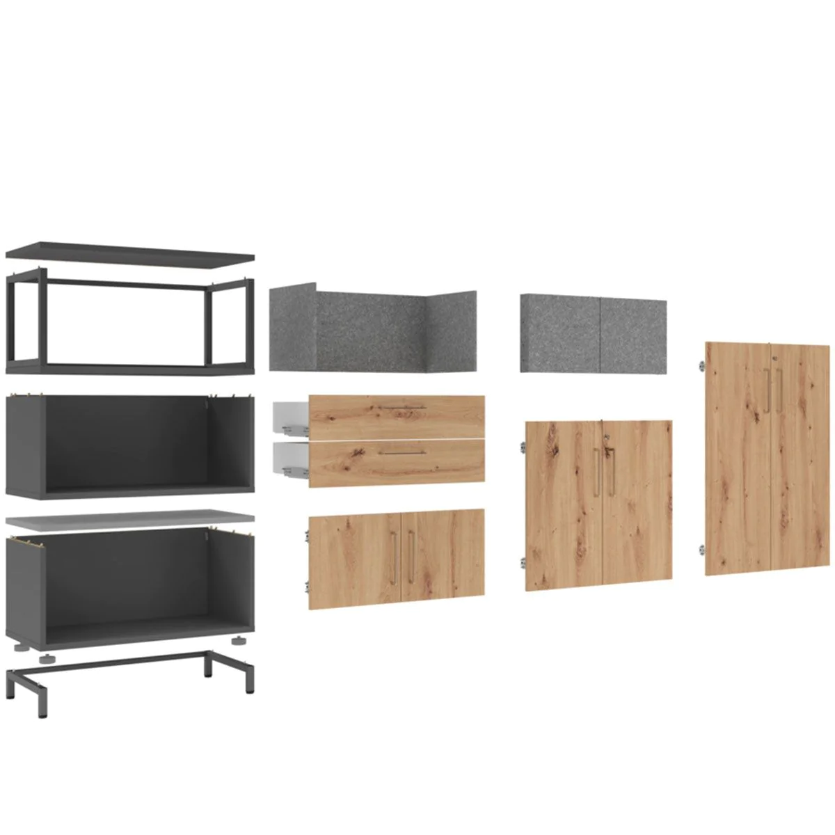 Regal Flex Wall 1 OH von Hammerbacher - Produktbild 4 von 7