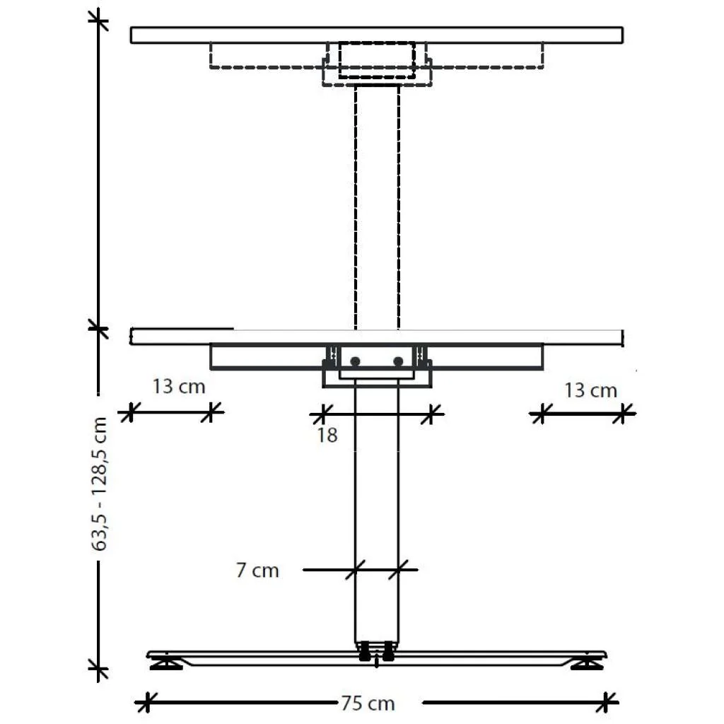 Höhenverstellbarer Schreibtisch XDSM von Hammerbacher - Produktbild 12 von 16