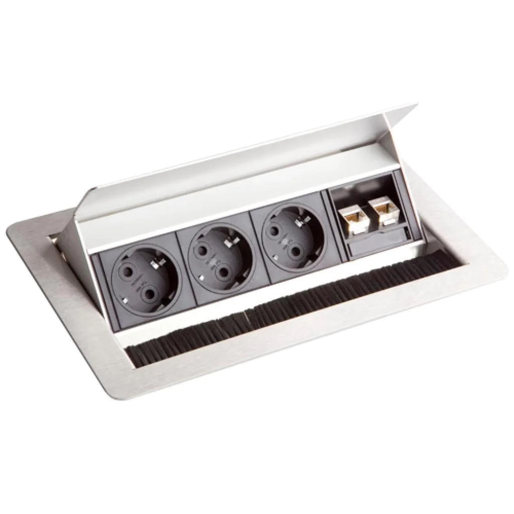 Steckdosenleiste 3x VDE 2x RJ45 ohne Einbau - HBA-ELDATA0