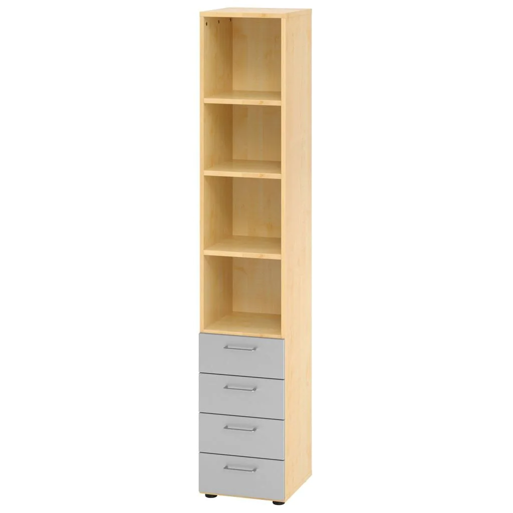 Kombischrank Advanced 9 S4 6 OH Metallgriff mit Schubladen - HBA-96XS4