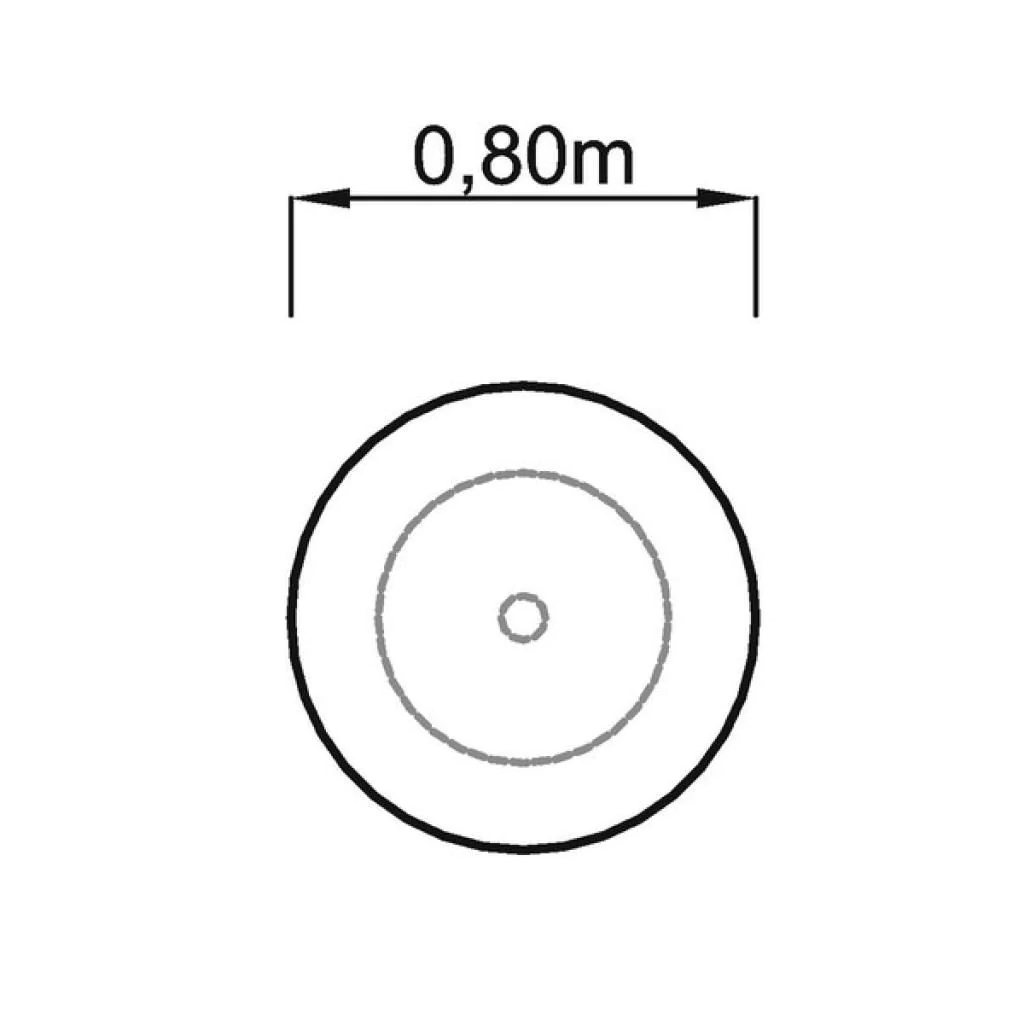 Säulentisch Rund Ø 80 cm - Silber von Hammerbacher - Produktbild 12 von 12