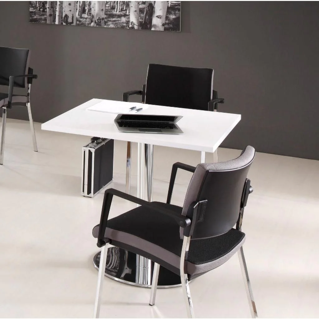 Säulentisch STF Quadratform - Silber - HBA-STF88-S