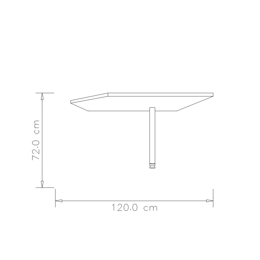 Tischplatte Trapezform mit Stützfuß von Hammerbacher - Produktbild 7 von 7