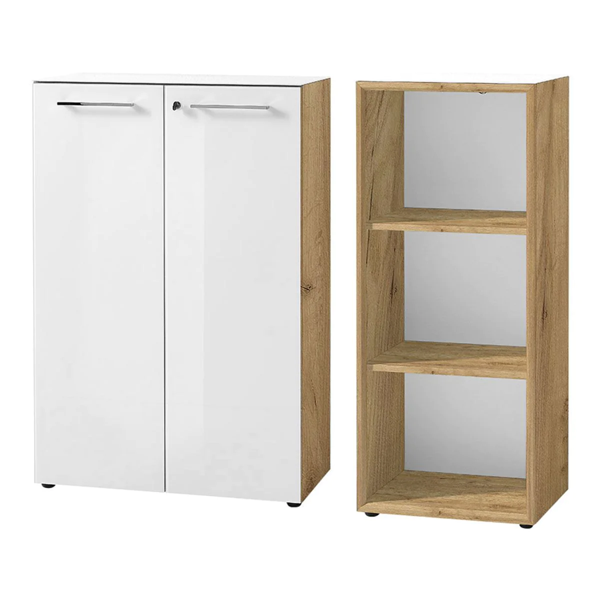 Büro-Set Monteria 6 - Navarra-Eiche/Weiß - GER-8068-242