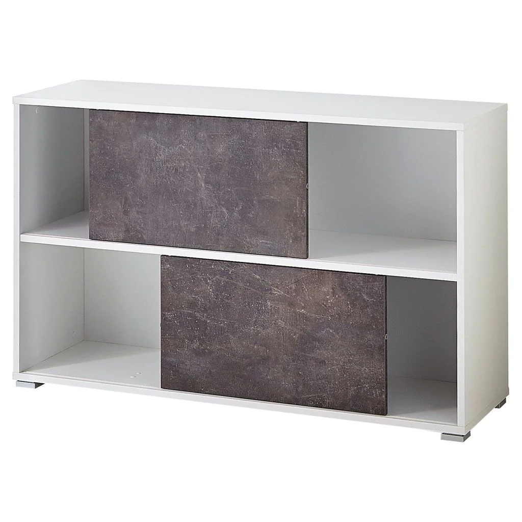 Schiebetürenschrank 4152 Altino - Weiß/Basalto-Dunkel - GER-4152-261