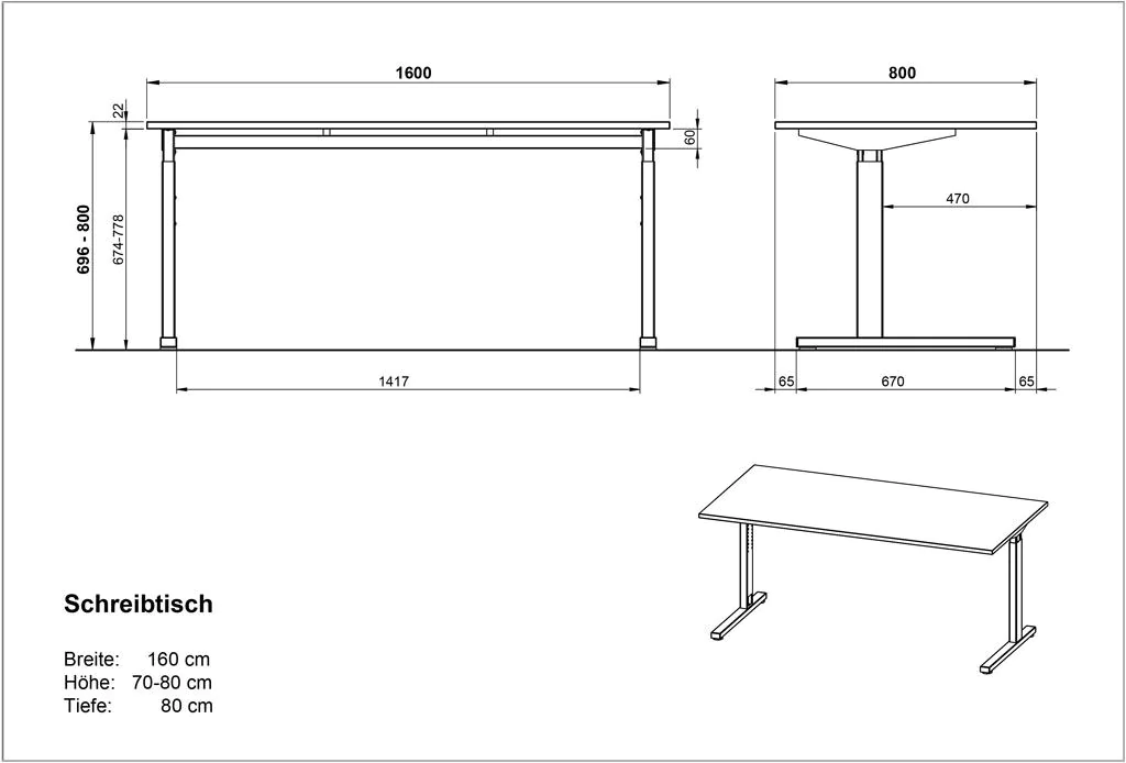 Schreibtisch 4252 von BME home - Produktbild 7 von 7