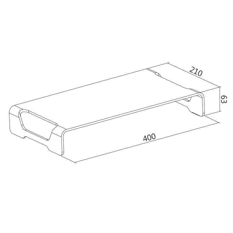 Monitorerhöhung aus Aluminium 400 mm lang von LogiLink - Produktbild 6 von 7