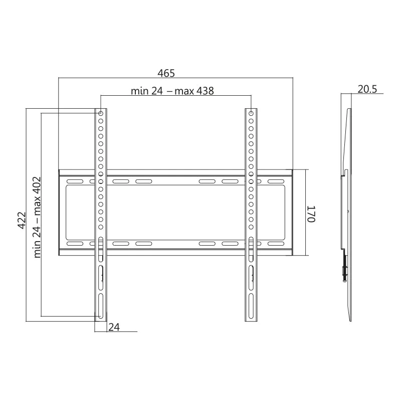 TV-Wandhalterung 32–55" BP0036 von LogiLink - Produktbild 3 von 5