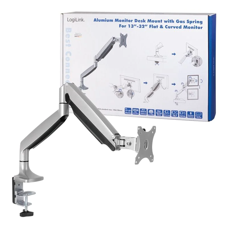Monitorhalterung 13–32" Aluminium Gasdruckfeder von LogiLink - Produktbild 6 von 6