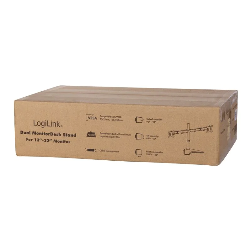 Monitorständer 2-fach 13–32" Stahl Armlänge je 460 mm von LogiLink - Produktbild 3 von 4