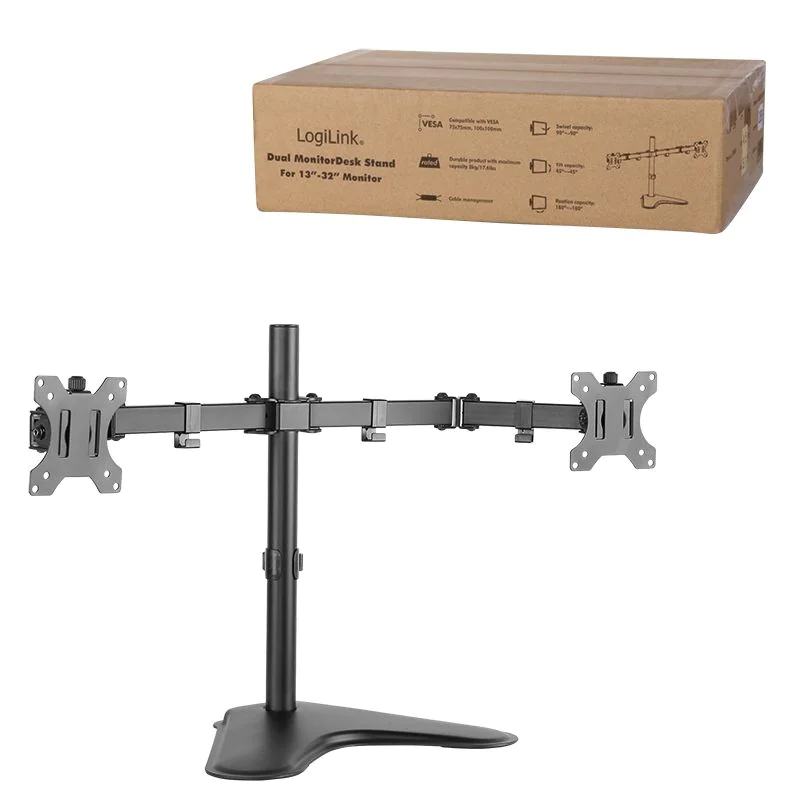Monitorständer 2-fach 13–32" Stahl Armlänge je 460 mm von LogiLink - Produktbild 4 von 4