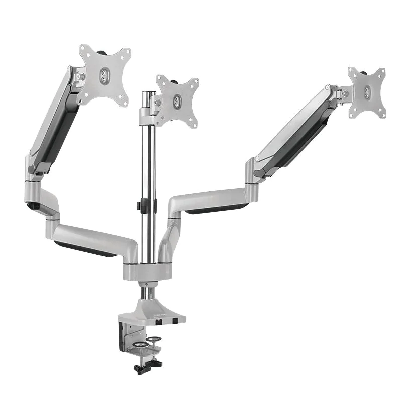 3-fach-Monitorhalterung 13–32" 7 kg je Arm neig- kipp-& drehbar Aluminium von LogiLink - Produktbild 2 von 8