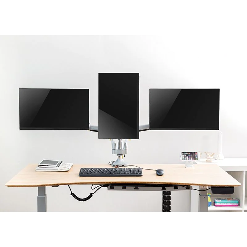 3-fach-Monitorhalterung 13–32" 7 kg je Arm neig- kipp-& drehbar Aluminium - TDI-BP0052