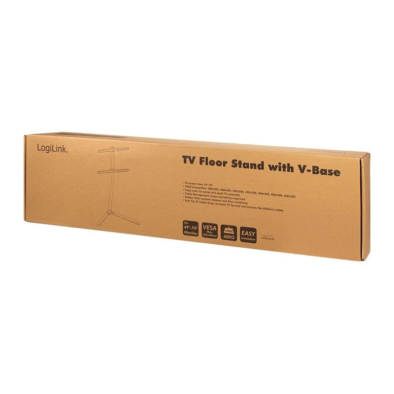 TV-Ständer 49–70" mit V-Fuß 40 kg max. Chrom von LogiLink - Produktbild 9 von 10