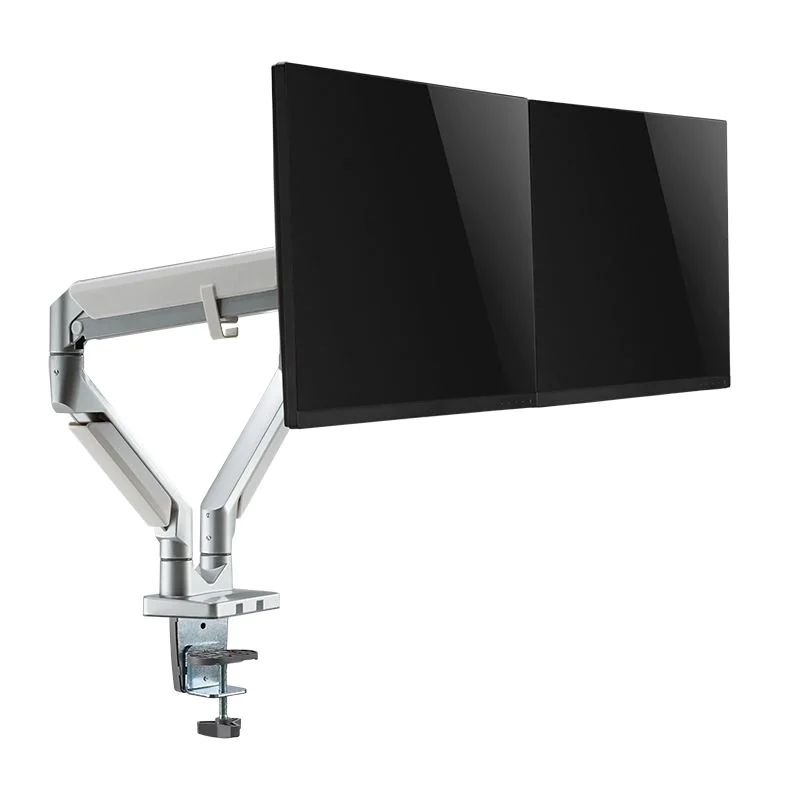 Monitorhalterung 2-fach 17–32" bis 9 kg Curved Screens Aluminium von LogiLink - Produktbild 2 von 9