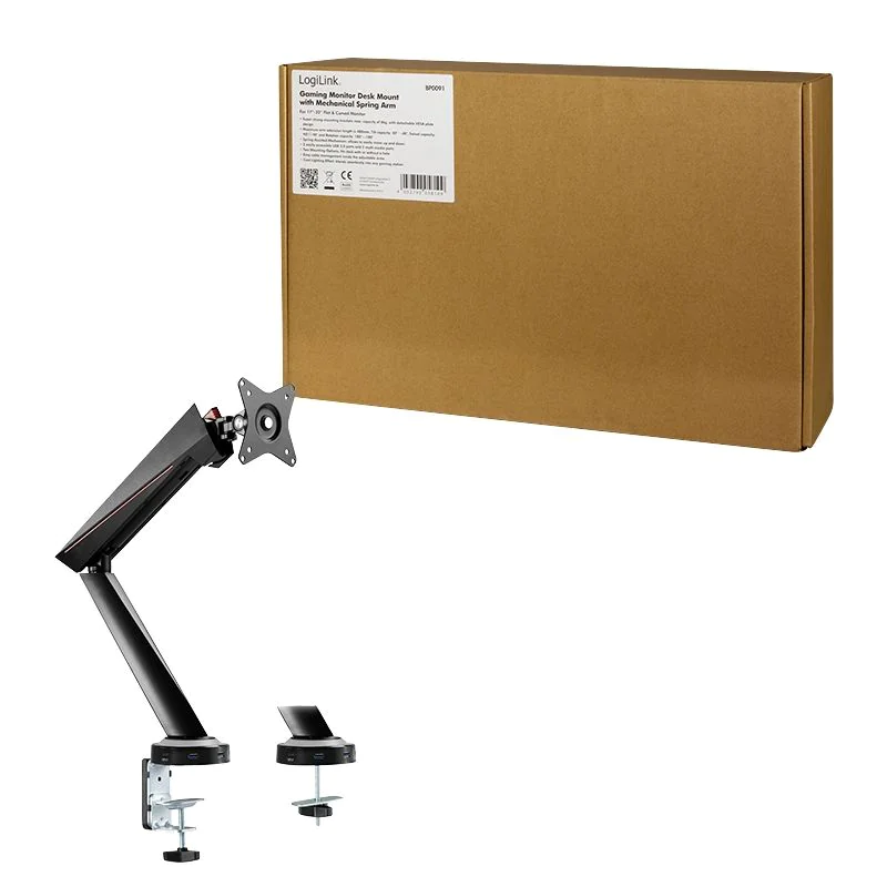 Monitorhalterung 17–32" Gaming Gasdruckfeder von LogiLink - Produktbild 10 von 10