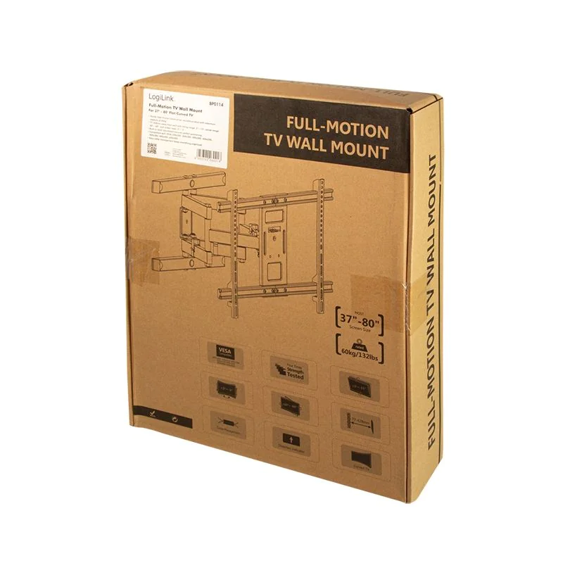 TV-Wandhalterung 37–80" neigbar schwenkbar 60 kg max. von LogiLink - Produktbild 7 von 8