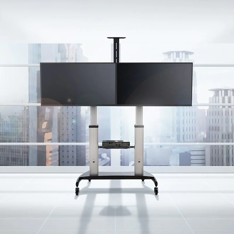 TV-/Monitorwagen 2-fach 37–60" je 50 kg höhenverstellbar von LogiLink - Produktbild 8 von 8