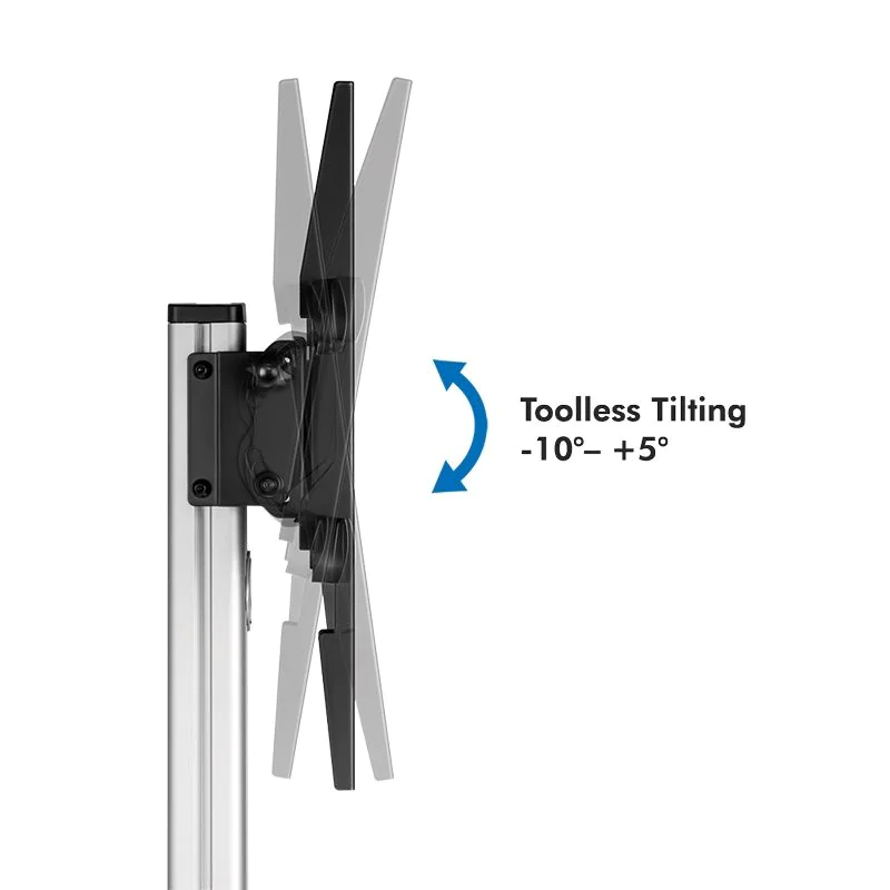 TV-/Monitorwagen 37–86" höhenverstellbar 50 kg max. von LogiLink - Produktbild 5 von 8