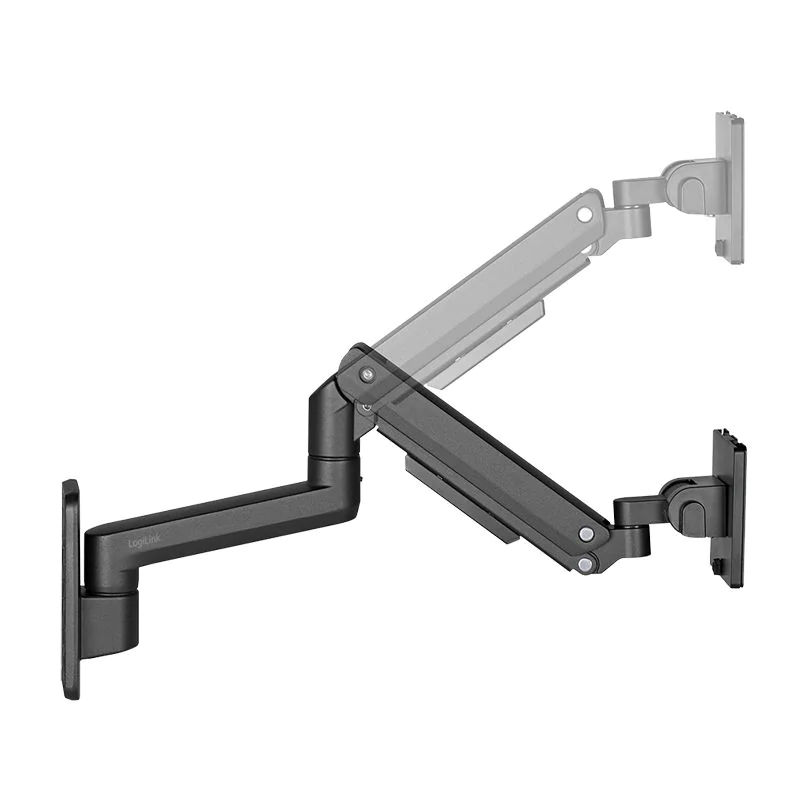 Monitorhalterung 17–49" Wandbefestigung Gasdruckfeder Flat & Curved Screens Aluminium von LogiLink - Produktbild 4 von 9