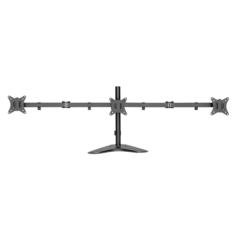 3-fach-Monitorständer 17–27" 7 kg je Arm max. Armlänge 658 mm mit Handyhalter von LogiLink - Produktbild 2 von 9