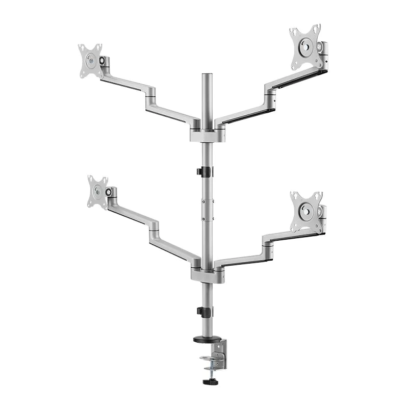 4-fach-Monitorhalterung 17"–32" 6 kg je Arm neig- kipp-& drehbar klemmbar von LogiLink - Produktbild 4 von 7