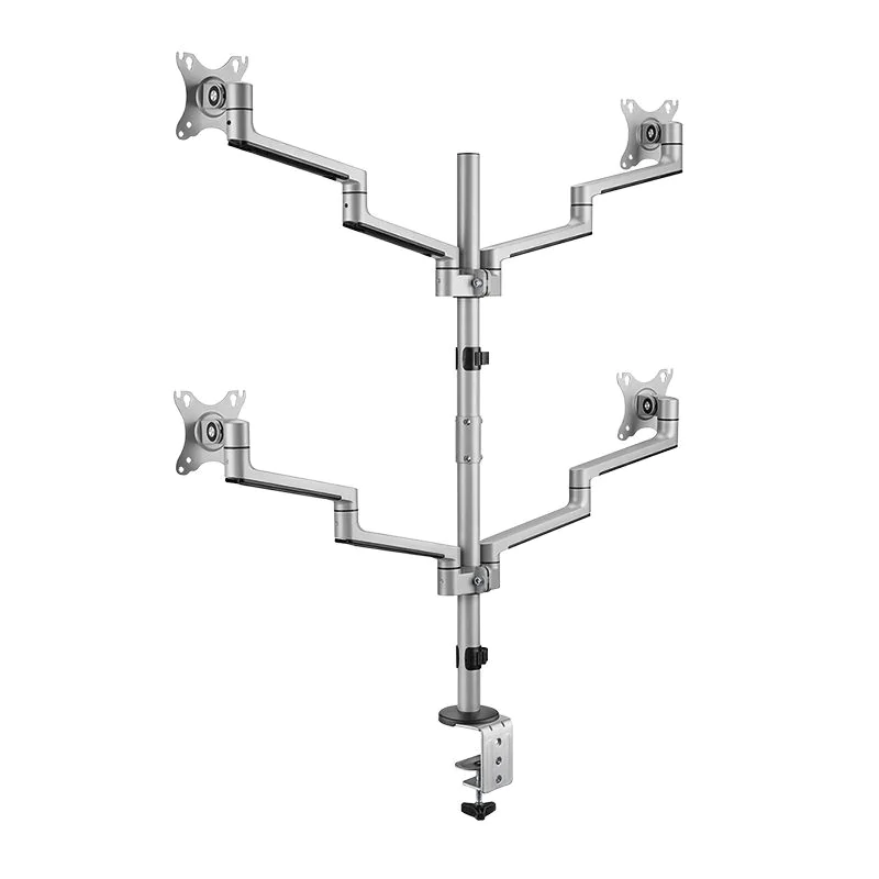 4-fach-Monitorhalterung 17"–32" 6 kg je Arm neig- kipp-& drehbar klemmbar von LogiLink - Produktbild 5 von 7