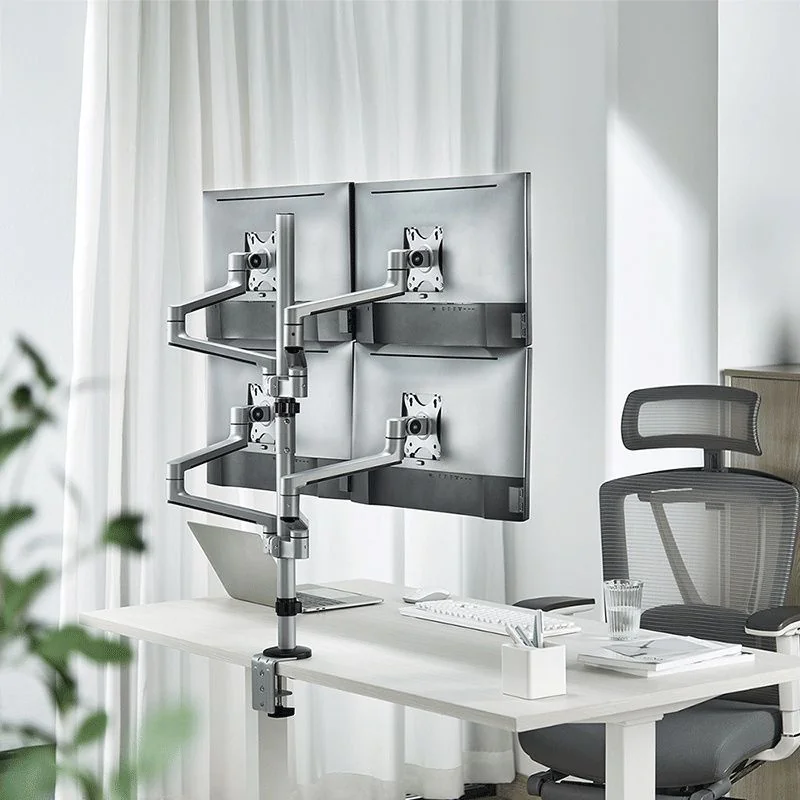 4-fach-Monitorhalterung 17"–32" 6 kg je Arm neig- kipp-& drehbar klemmbar von LogiLink - Produktbild 7 von 7