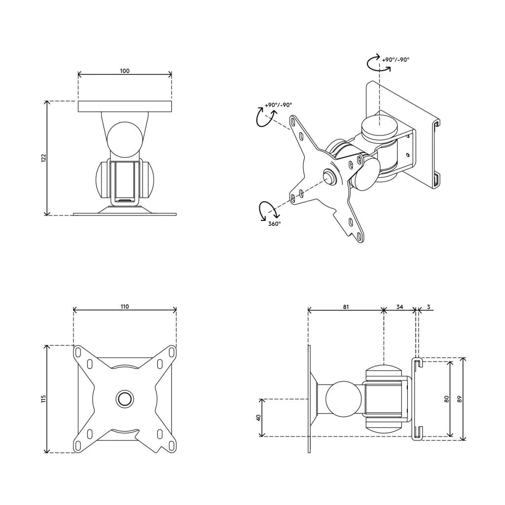 Viewmate Monitorarm - Schienensystem 132 von Dataflex - Produktbild 3 von 7