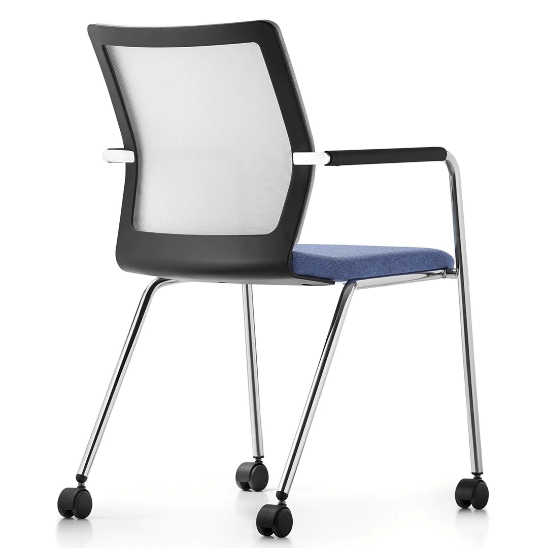 Vierbeiner-Besucherstuhl Stilo visitor 6802 mesh/style mit Rollen - DAU-ST6802