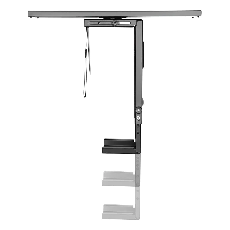 PC-Tower-Halterung bis 10 kg H 300–533 mm B 88–203 mm drehbar Schwarz von LogiLink - Produktbild 5 von 10
