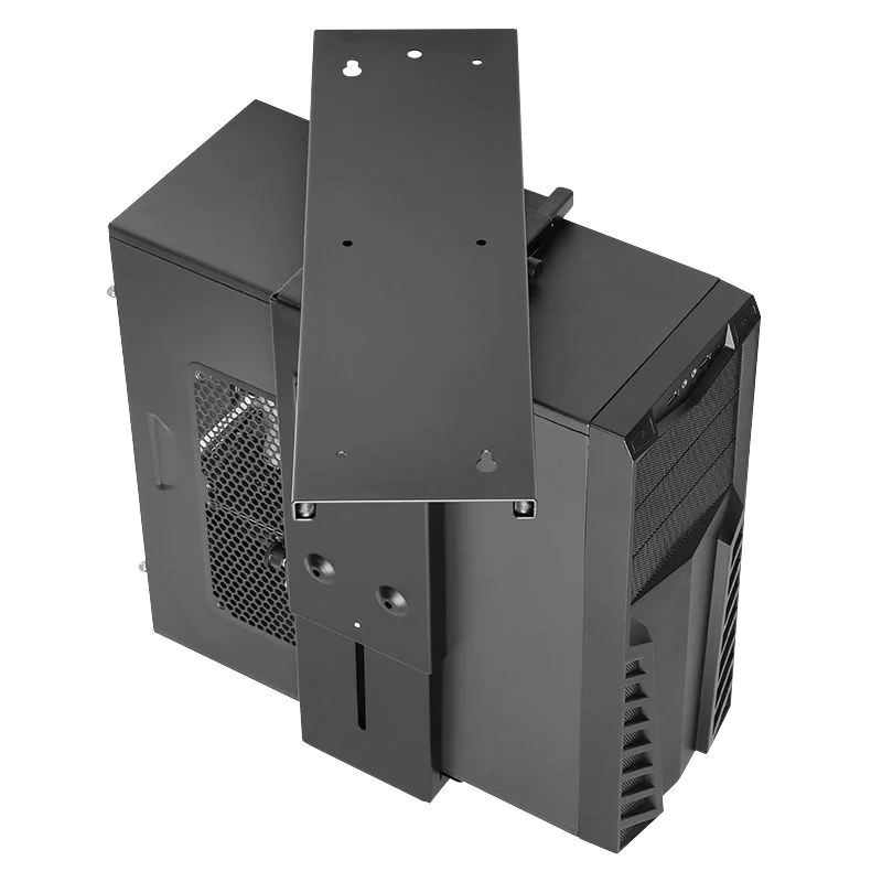 PC-Tower-Halterung bis 10 kg H 300–533 mm B 88–203 mm drehbar Schwarz - TDI-EO0004