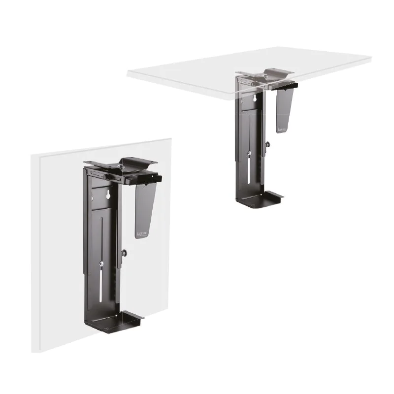 PC-Tower-Halterung bis 10 kg H 300–533 mm B 88–203 mm drehbar Untertisch-/Wandmontage Schwarz von LogiLink - Produktbild 10 von 13