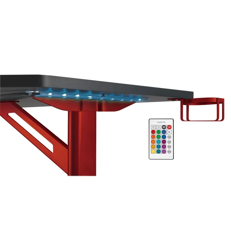 Gaming-Schreibtisch mit RGB-Beleuchtung von LogiLink - Produktbild 5 von 10