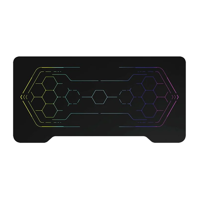 Gaming-Schreibtisch mit RGB-Beleuchtung Geo-Wabenmuster von LogiLink - Produktbild 8 von 10