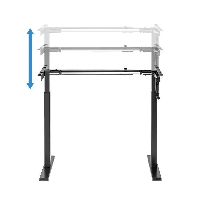 Manuell verstellbares Sitz-/Steh-Schreibtischgestell 700–1180 mm schwarz von LogiLink - Produktbild 6 von 10
