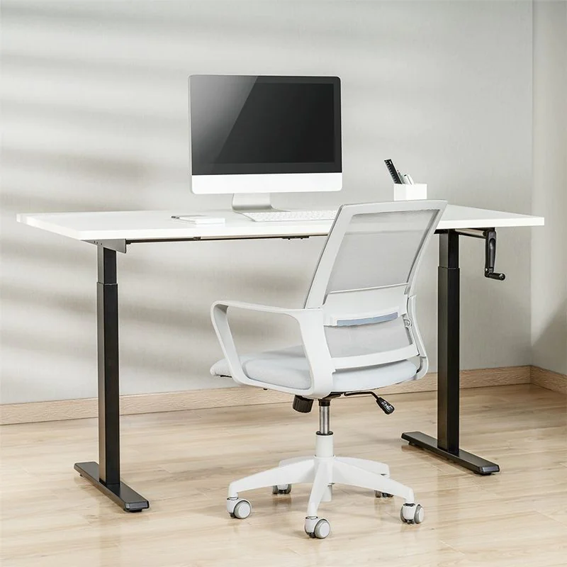 Manuell verstellbares Sitz-/Steh-Schreibtischgestell 700–1180 mm schwarz - TDI-EO0048