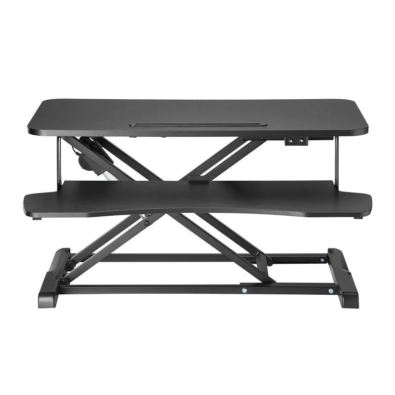 Sitz-/Steh-Schreibtischaufsatz mit Tastaturablage bis 20 kg elektrisch verstellbar Schwarz von LogiLink - Produktbild 2 von 10