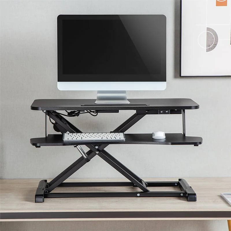 Sitz-/Steh-Schreibtischaufsatz mit Tastaturablage bis 20 kg elektrisch verstellbar Schwarz von LogiLink - Produktbild 8 von 10