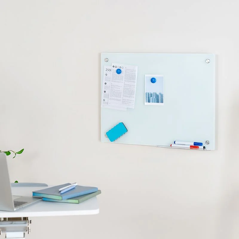 Glas-Whiteboard magnetisch Wandmontage 60x45 cm rahmenlos von LogiLink - Produktbild 5 von 5