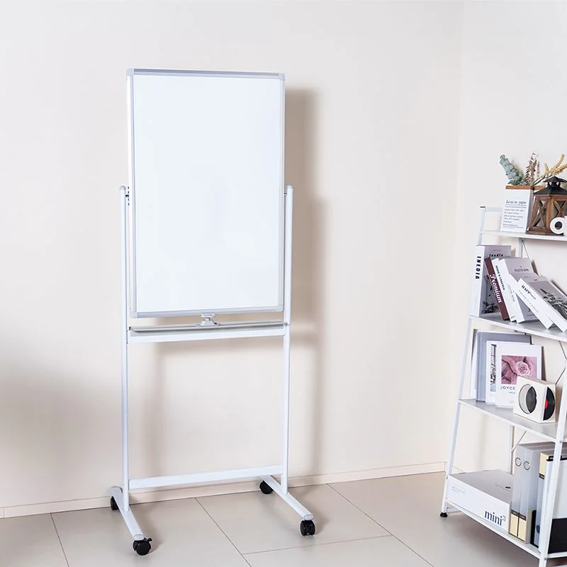 Whiteboard 2-seitig beschreibbar 60x90 cm auf Rollen Aluminiumrahmen - TDI-EO0063