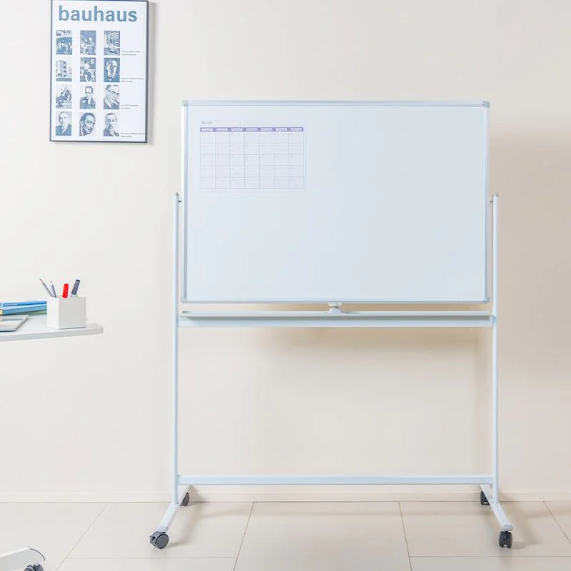 Whiteboard 2-seitig beschreibbar 120x80 cm auf Rollen Aluminiumrahmen von LogiLink - Produktbild 5 von 6