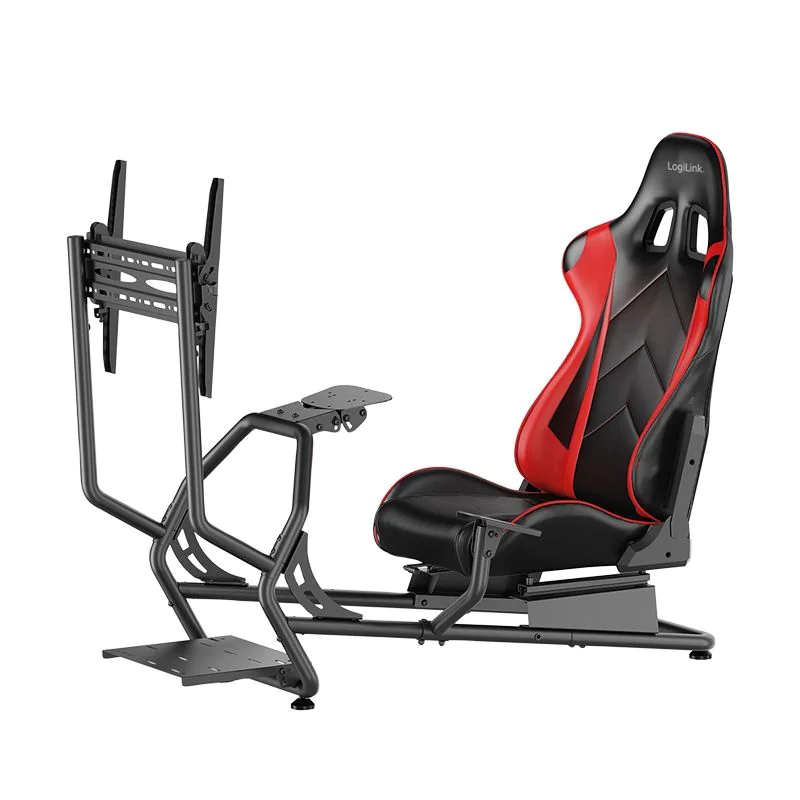 Racing-Simulator Cockpit mit Monitorhalterung für 32–50" schwarz von LogiLink - Produktbild 2 von 9