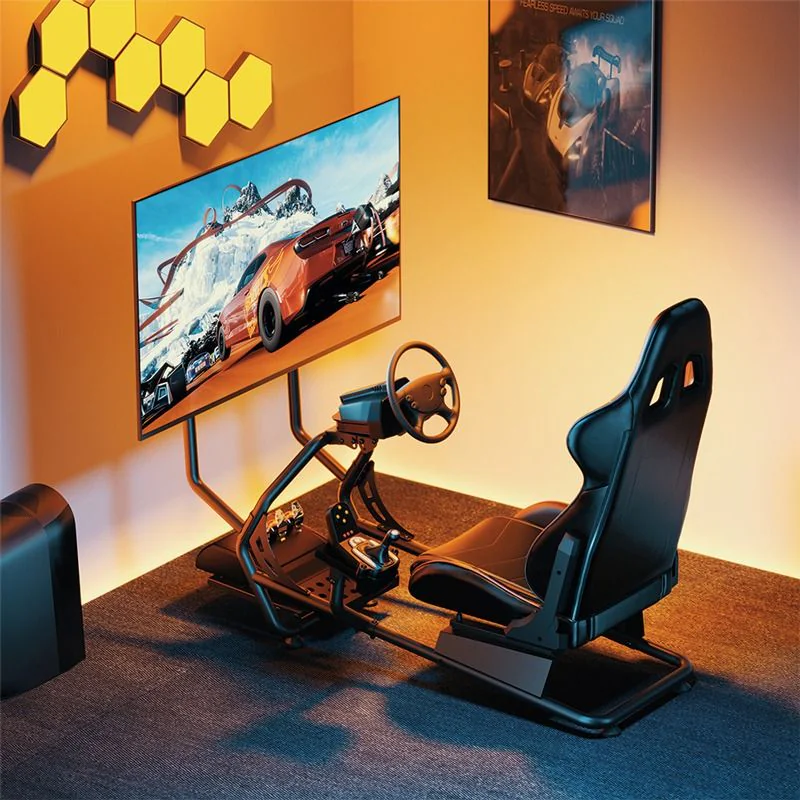 Racing-Simulator Cockpit mit Monitorhalterung für 32–50" schwarz von LogiLink - Produktbild 5 von 9