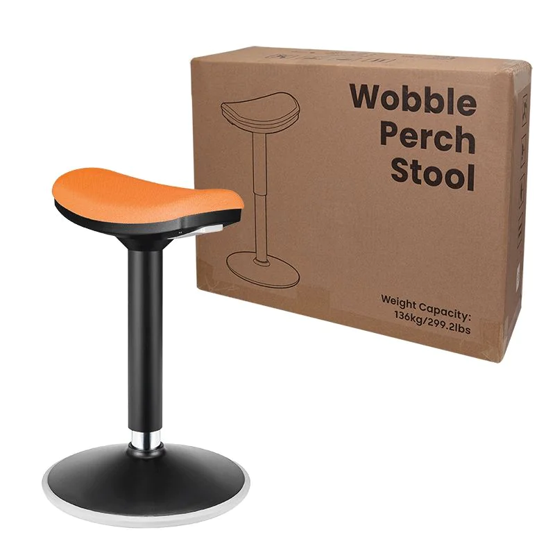 Sitz-/Steh-/Drehhocker höhenverstellbar 56–82 cm max. 136 kg schwarz/orange von LogiLink - Produktbild 9 von 9