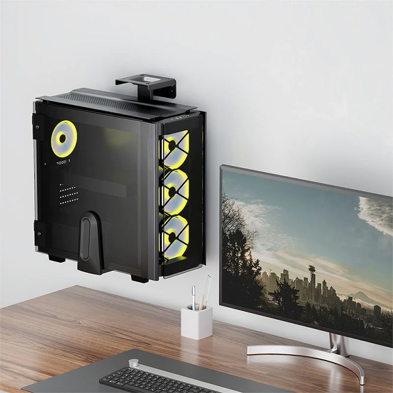 PC-Tower-Halterung bis 20 kg H/B/T einstellbar Untertisch-/Wandmontage Schwarz von LogiLink - Produktbild 7 von 10