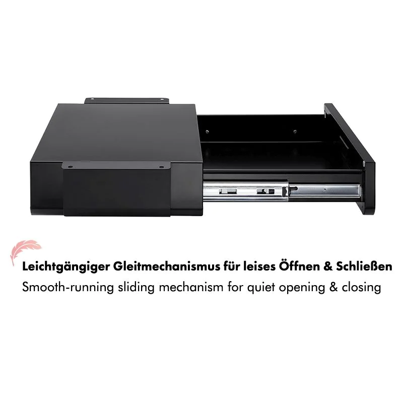Unterbau-Schreibtischschublade bis 5 kg Untertischmontage Schwarz von LogiLink - Produktbild 5 von 10