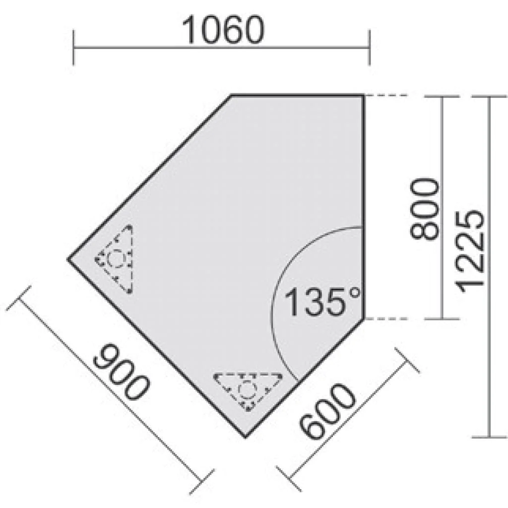 Ansatzplatte 4-Flex 135 von Geramöbel - Produktbild 7 von 11