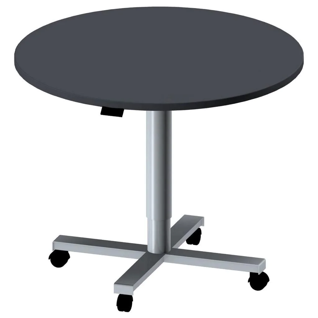 Hubsäulentisch Ø 90 cm mit Fußkreuz - GEM-X-13HFX09